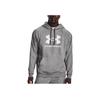 Under Armour Rival Fleece Letter Print Raglan Hoodie Men hoodies Gray 1379758-025