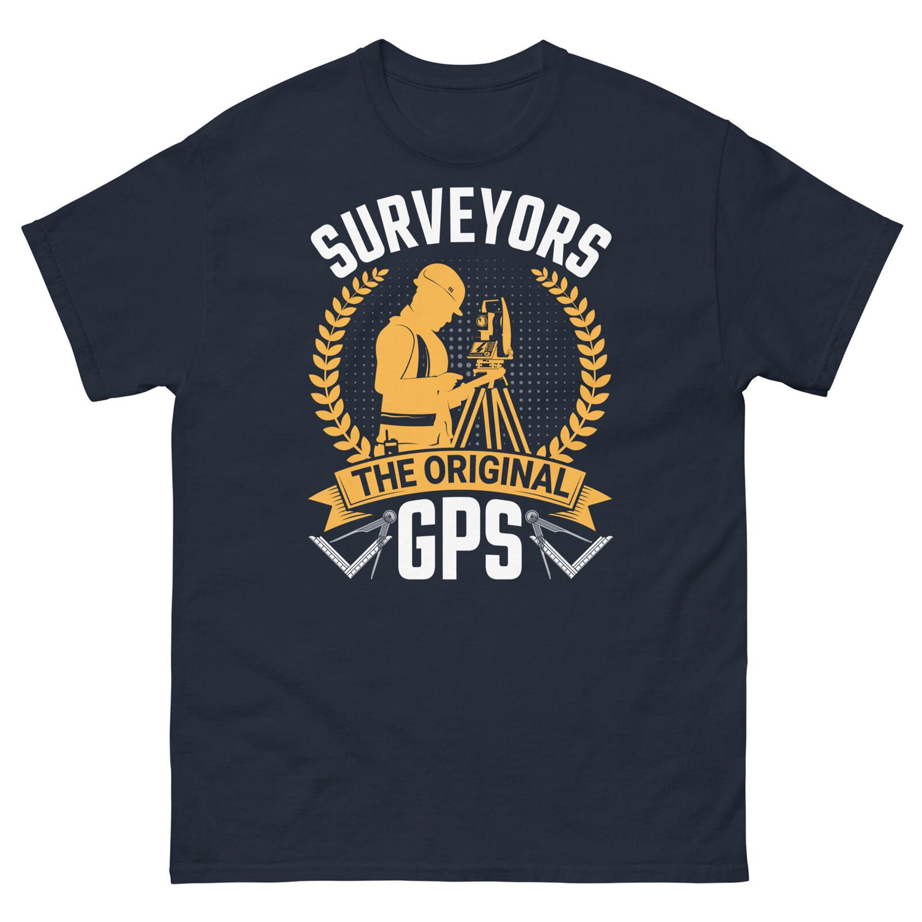 Surveyors the Original GPS Topographic Maps Cartography Unisex S Classic Tee S разноцветный