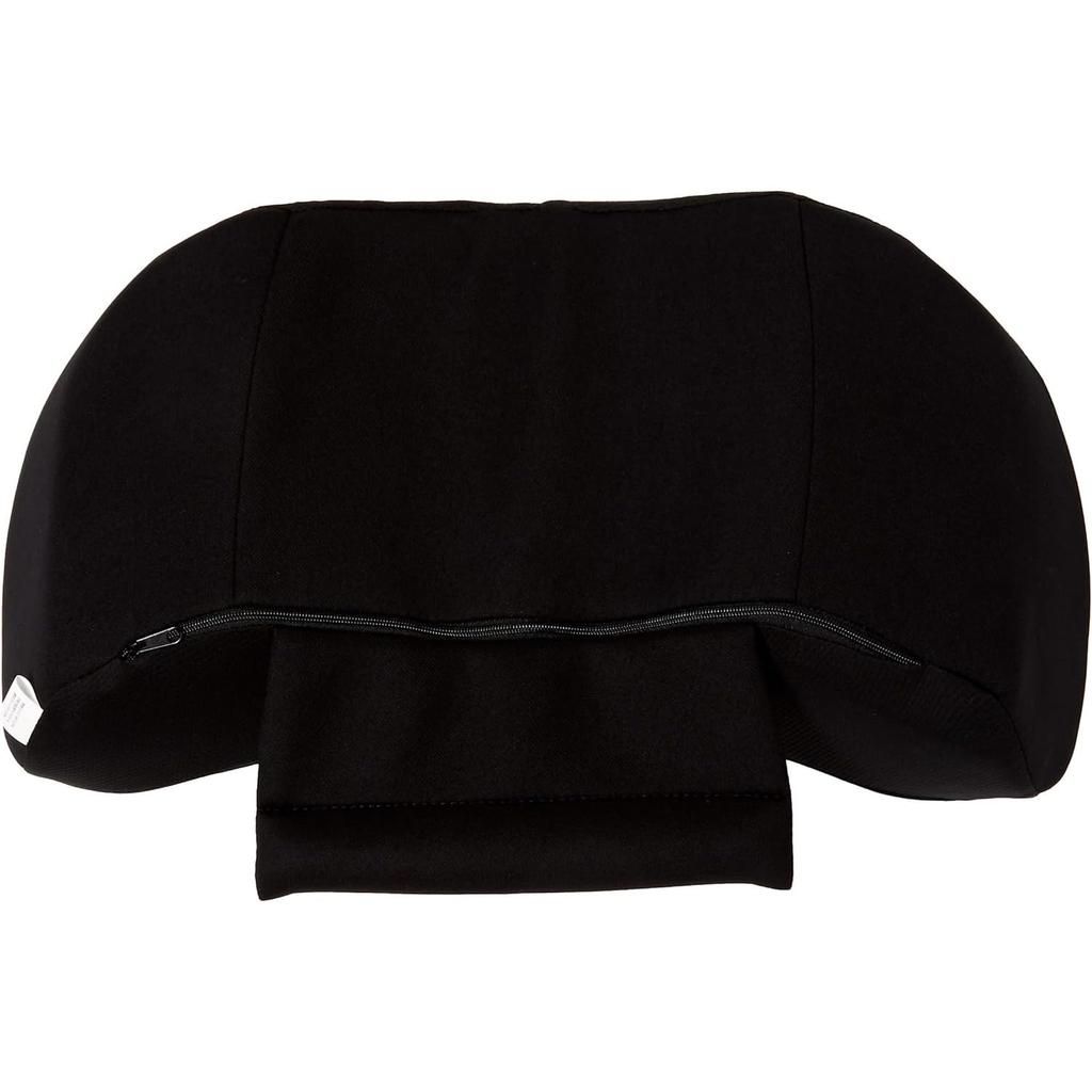 BONFORM Phiten Lumbar Support Seat 38 x 18 Made with Aqua Support Lower Back Relieves Lower Back Pain and Cushion, cm, Black, Titanium, Low-Rebound