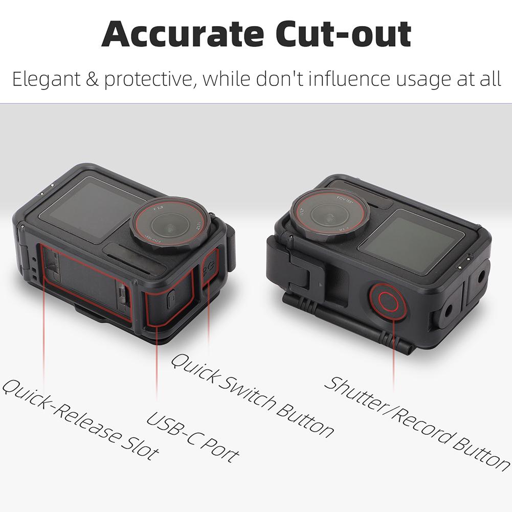 Protective Housing Case with Sunshade Protective Frame Protective Case for DJI Action 5 Pro Action 4 Action 3