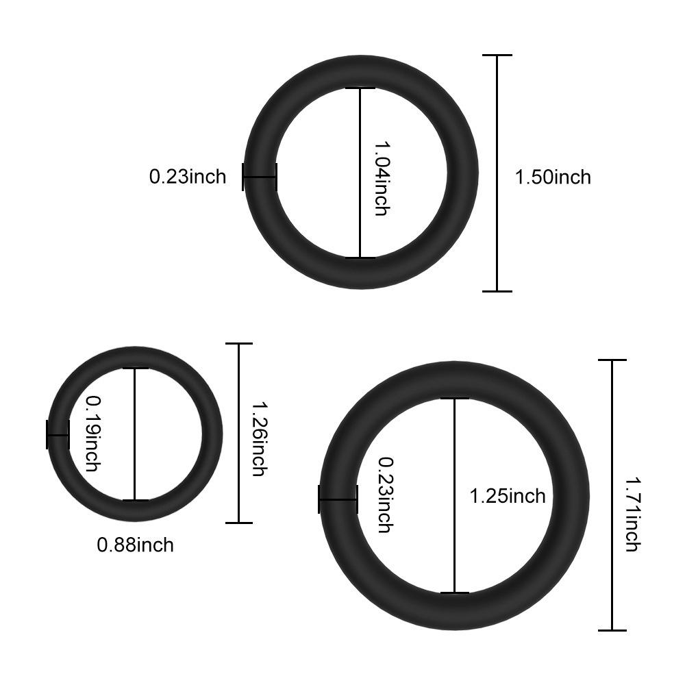 3pcs Silicone Semen Lock Ring Men Ejaculation Delay Cock Rings Sex Toys Male Adult Luminous Locking Ring Juguetes Para Adulltos