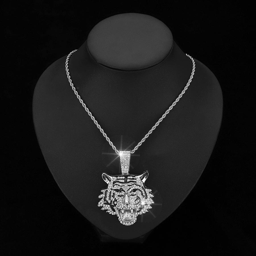 Ciondolo Tigre Personalizzato Piccola Folla Cool Dominante Gioielli Lega Churros Collana Ciondolo Tigre