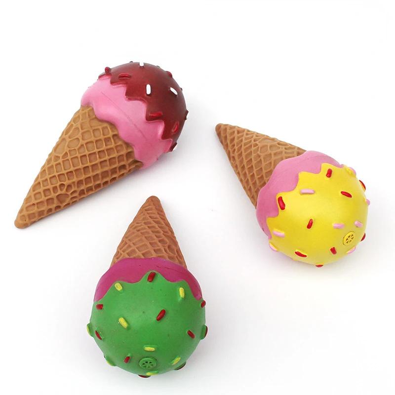 

Игрушки для жевания домашних животных Интерактивные игры для домашних животных Забавные моляры в форме мороженого Собака Писклявый звук Укус щенка Чистка зубов Игрушки для домашних животных