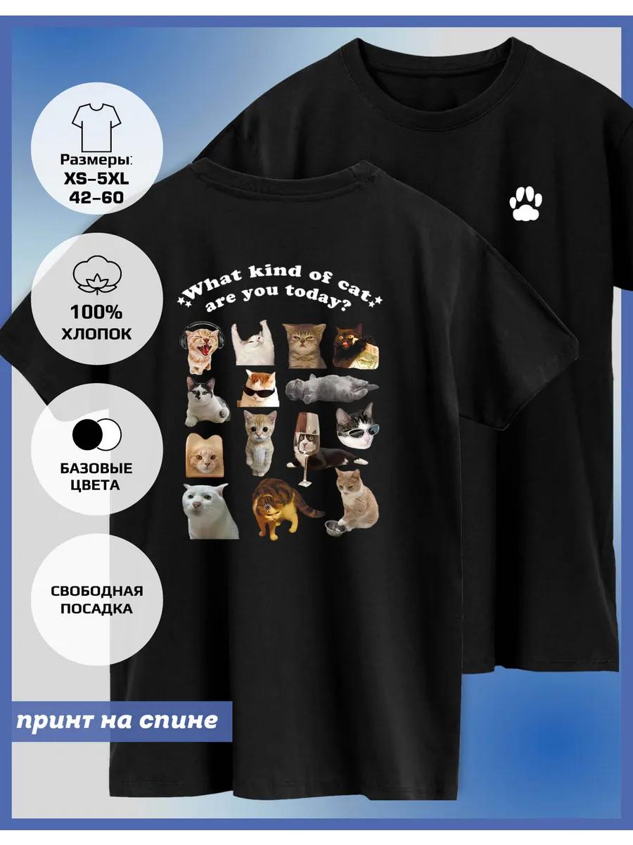 T-shirt printed with Collage - Cats Memes S
