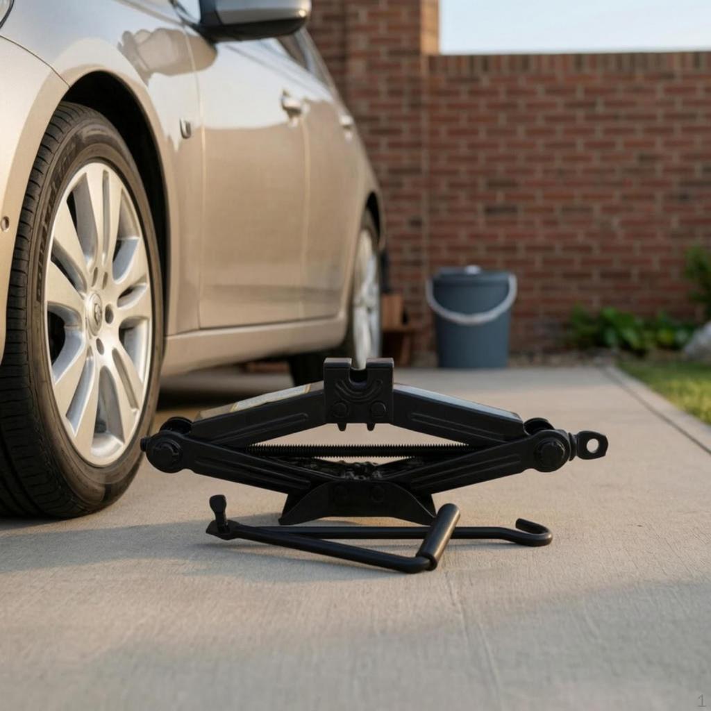 Jack LaborSaving Hand Crank Heavy Duty Portable Car Lift for Roadside Emergency, Garage 1T