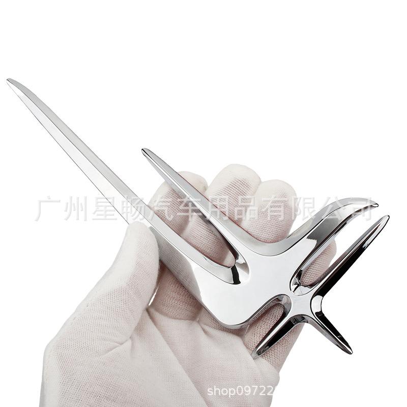 Applicable to Mercedes-Benz new E-Class extended version of the car logo E300L E200L rear fender side label long axis leaf label decoration