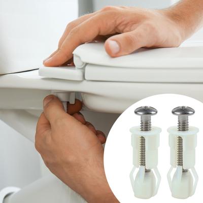 Yousheng Kit Bulloni Sedile WC 2/4 Pezzi Kit Viti Universali Robuste per Sedile WC Installazione Facile Viti di Fissaggio Copri WC