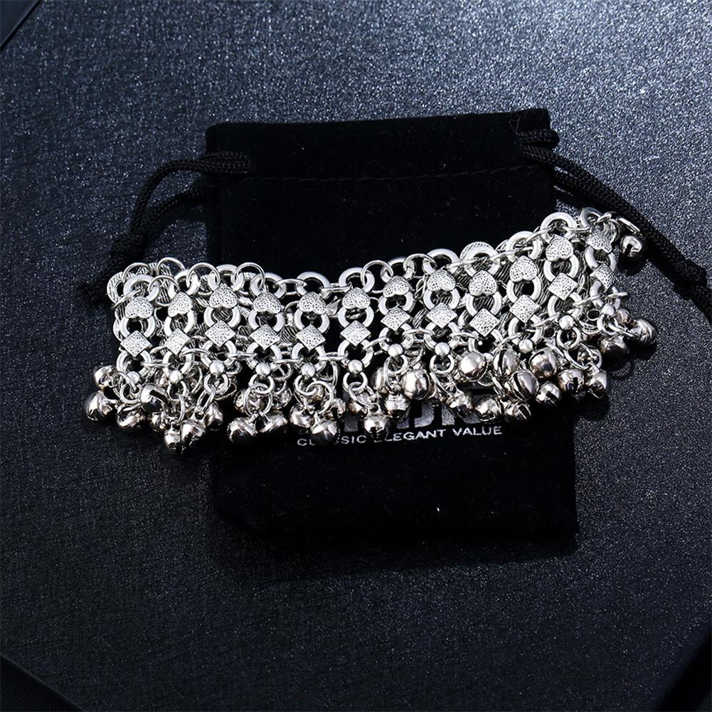 Women Fashion Exquisite Silver Bell Anklet Beach Barefoot Jewelry