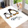 Crystal Velvet Rug with Pingu Design, Soft Non-Slip Floor Mat for Living Room Bedroom Decor