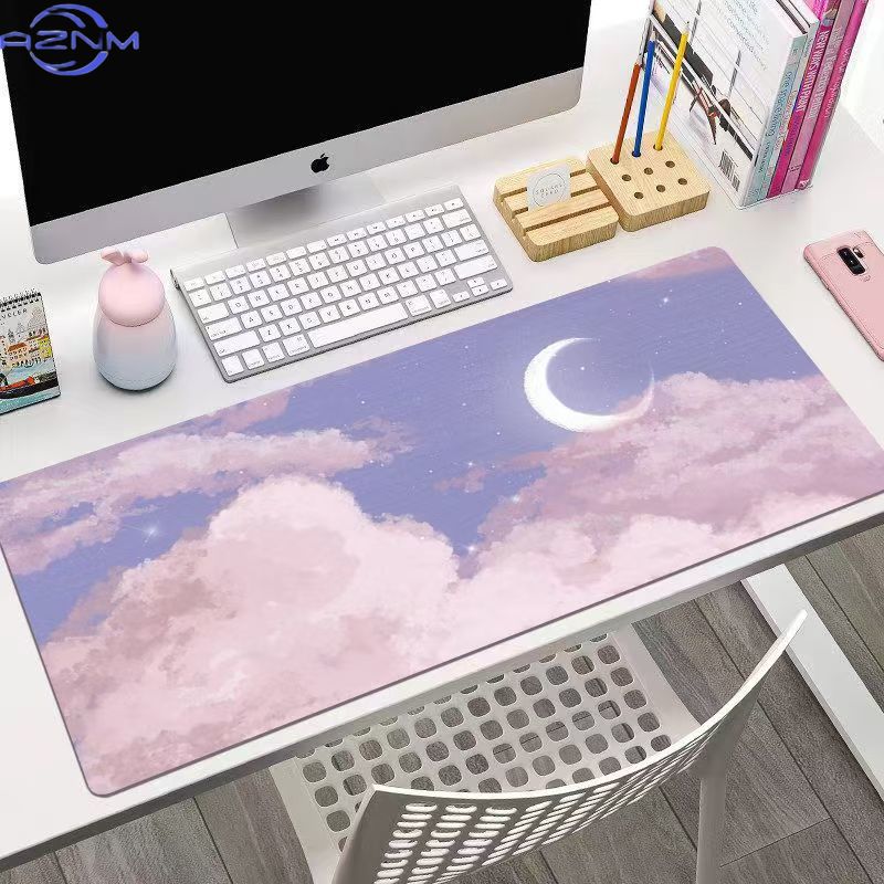 Cartoon Illustratie Muismat Oversized Schattig Meisje Slaapkamer Computer Tafelmat Grote Toetsenbordmat