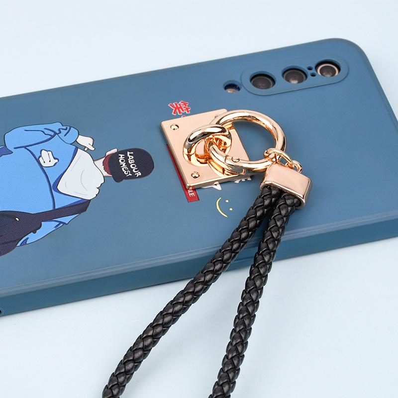 Apple Phone Case with Creative Non-Slip Anti-Drop Buckle and Heart Ring Holder