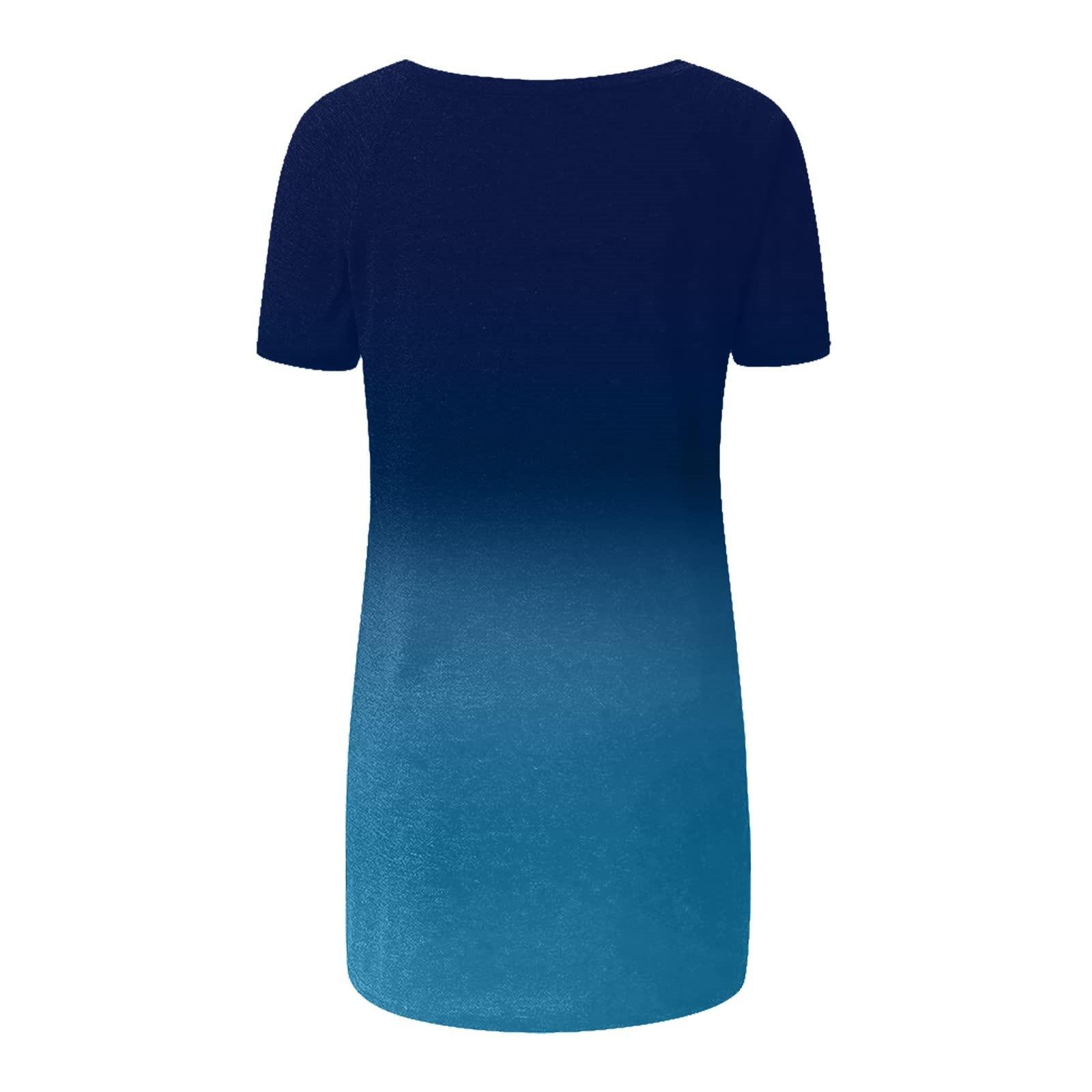 Модная женская летняя повседневная пляжная свободная футболка с v-образным вырезом — фото 5