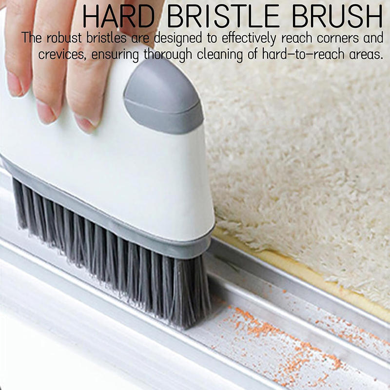 2 In 1 Window Rail Cleaning Brush Door Groove Hair Grip Brushes Multifunction Windows Slot Sliding Household Kitchen Accessories