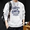 Men's Heavyweight American Style Round Neck Long Sleeve Loose Hoodie for Spring and Autumn