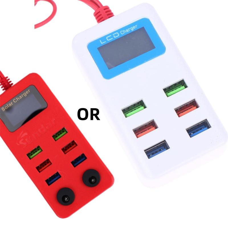 

1Pc 6USB With LCD Clip 12-24V Charger Clamp Charger For Mobile Phone Quick Charge Universal Multifunctional DIY Accessories