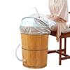 Wooden Deep Foot Bath Bucket with Steaming & Massage Features