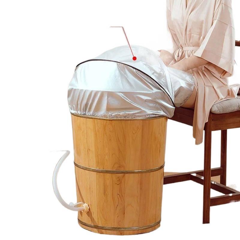 Wooden Deep Foot Bath Bucket with Steaming & Massage Features