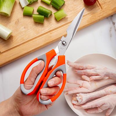 Forbici in acciaio inossidabile per uso domestico, multiuso, da cucina, per tagliare i fiori del barbecue, per tagliare le cuciture, per aprire le bottiglie, per agganciare le lattine, per osso di pollo in noce