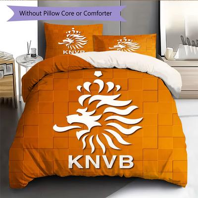 Netherlands National Football Pattern Bedding Home Decoration Birthday Gift (1 * Duvet Cover + 2 * Pillowcase, Without Core),fan Merchandise.