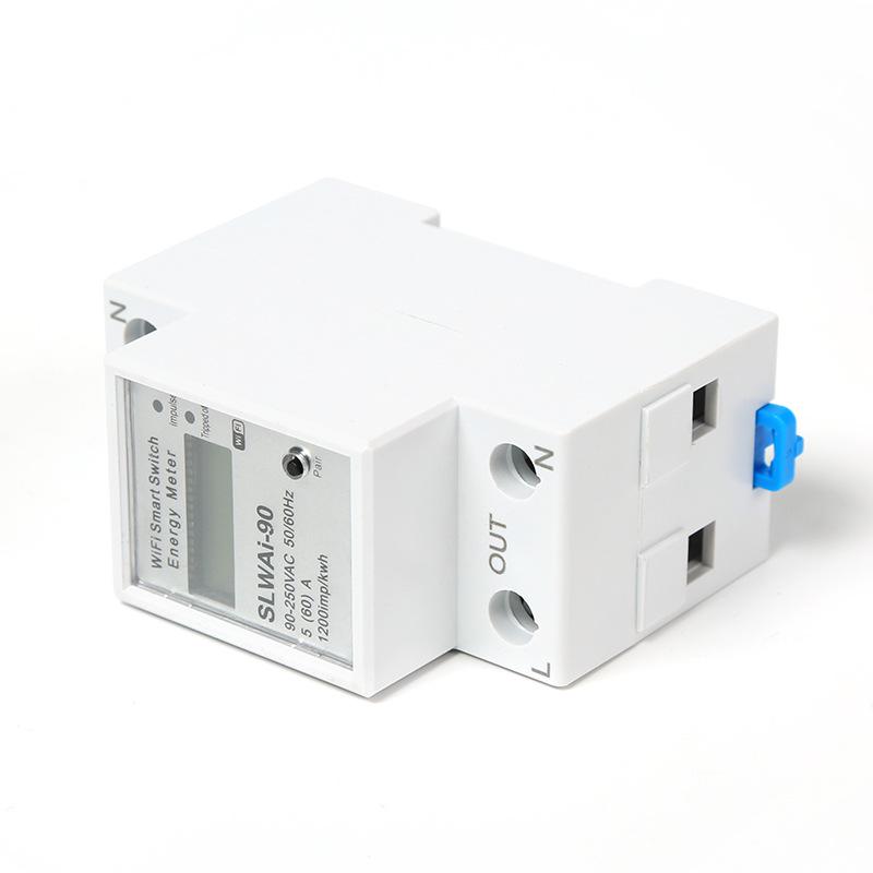 Tuya Smart WiFi 220V Multifunctional Digital Electricity Meter with Remote Control and DIN Rail Mount