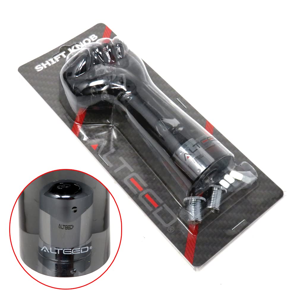 ALTEED M8M10M12-1.25 Pitch Shift Knob, Fist Hand Design, Clear Black, 5.9 Inches (150 Mm), For Trucks, Passenger Cars, Etc