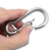 5pcs 80mm Locking Carabiner Clip Heavy Duty Spring Snap Hook with Nut Lock Buckle for Camping