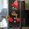 Magnetic refrigerator stickers with snowman image for Christmas. christmas decoration.