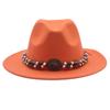 European and American Woolen Jazz Hat, Flat-brimmed Big-eave Hat, Autumn and Winter British Style Men's and Women's Fashion, Felt Hat Top Hat
