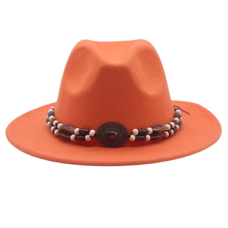 European and American Woolen Jazz Hat, Flat-brimmed Big-eave Hat, Autumn and Winter British Style Men's and Women's Fashion, Felt Hat Top Hat