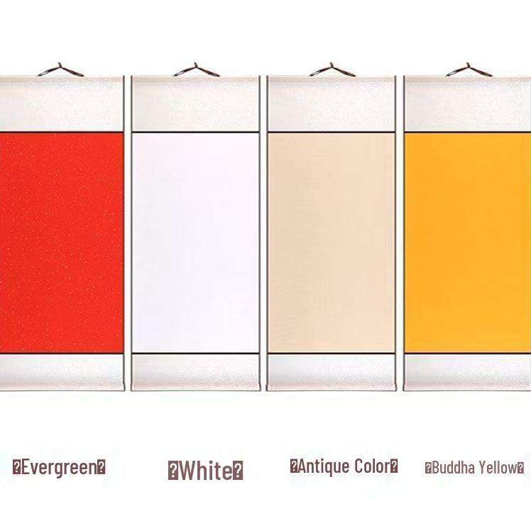 

Шелковая монтировка, свиток из бумаги сюань с тремя открытыми полями для китайской живописи и каллиграфии 1 pc White Gold Raw Xuan