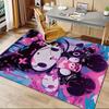 1pc Sanrio Kuromi Mermaid Printed Office Carpet Rectangle Rug Under The Table,Perfect Room Decor for Living Room, Bedroom, Kitchen, Non-slip Floor Mat