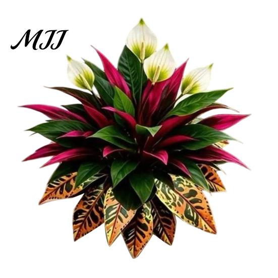 Realistic Artificial Ferns Fern Plant, Autumn Themed Faux Greenery Arrangement, UV Resistant Fake Sunroom Decoration Plants Leaves for Garden