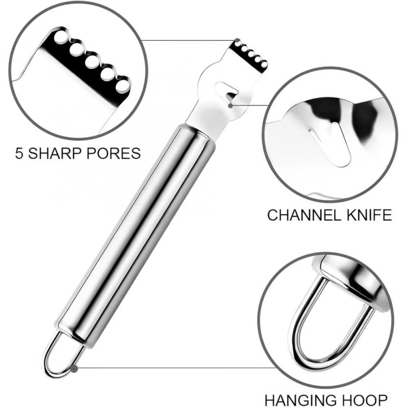 Lemon Peel Zester Grater Stainless Steel Fruit Bowl Zester for Oranges Grapefruit Safe Energy Saving Design