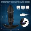 Analvibrator, stoßendes Prostata-Massagegerät, Vibrationen, stoßendes Spielzeug für männliche Masturbation, tragbarer Silikon-Anal-Butt-Plug