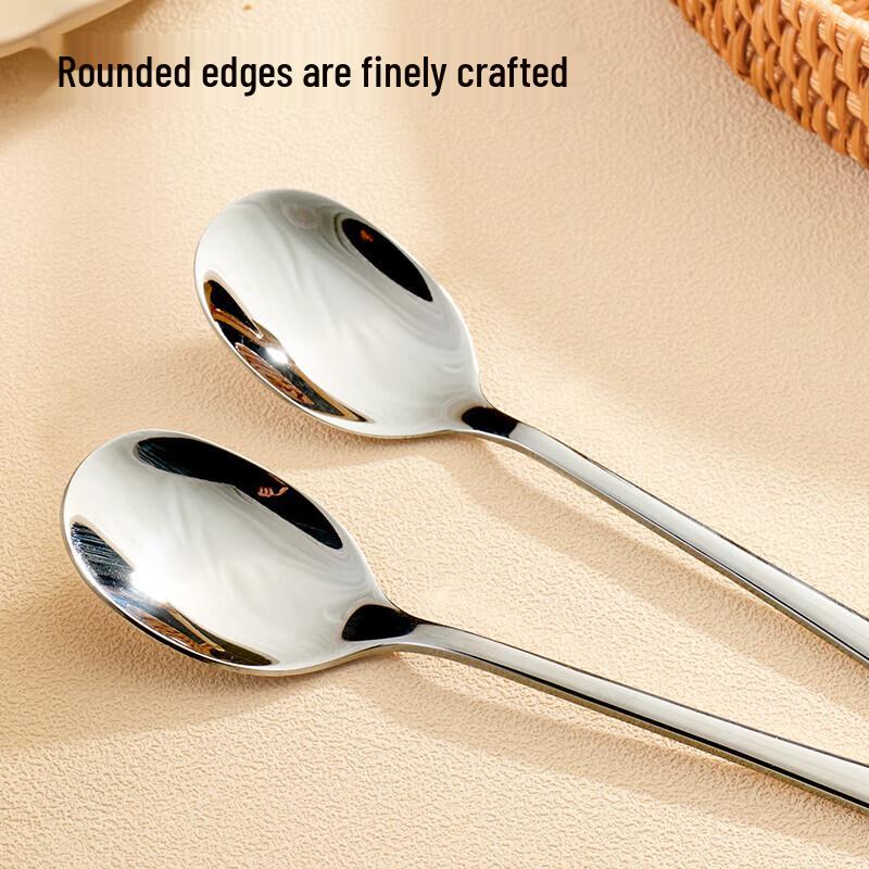 Food Grade 304 Stainless Steel Korean Round Spoons