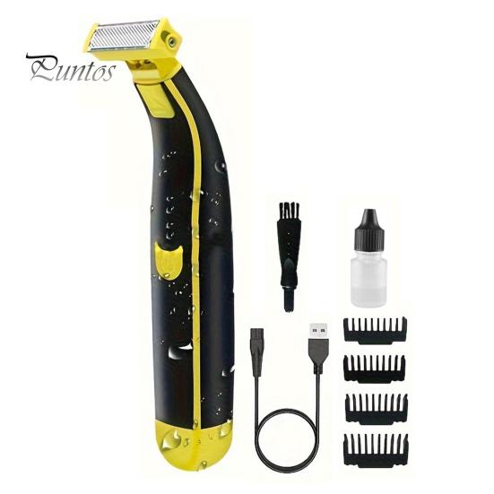 

Мужская электробритва, двустороннее лезвие, водонепроницаемая перезаряжаемая мини-бритва для путешествий, портативный триммер для волос, инструмент для удаления бороды, подарок отцу и парню A