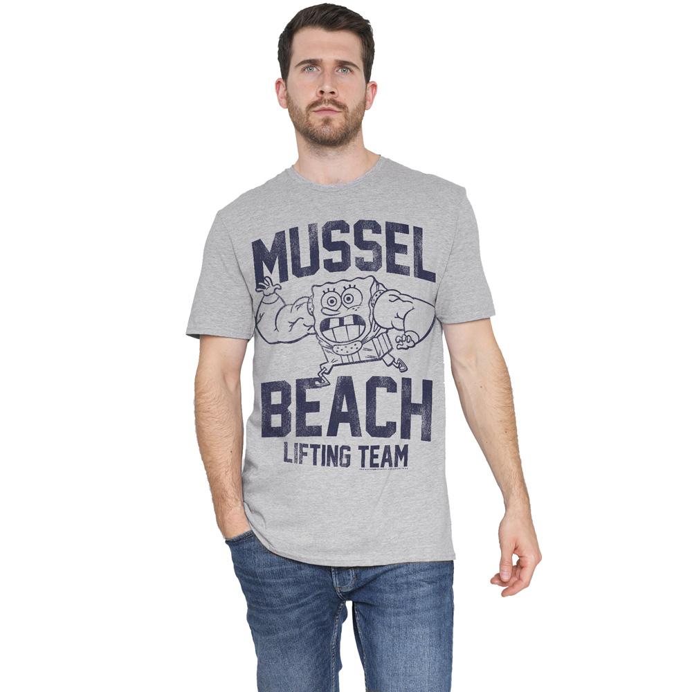 SpongeBob SquarePants Mens Mussle Beach Lifting Team T-Shirt