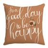 New Autumn Thanksgiving Home Sofa Cushion Cover Letter Printed Linen Flowers Warm Colors