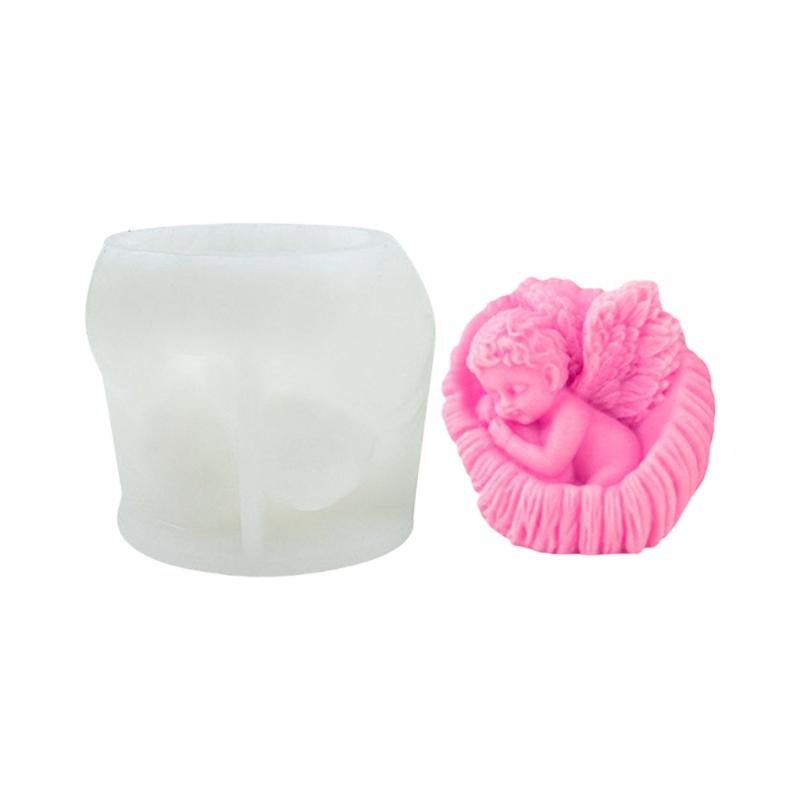 Rose Angel Baby Candle Mould Heat Resistant Silicone for Craft Handmade Candle Soap Chocolate Making