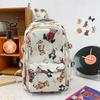 Schoolbag Large Capacity Multi-compartment Leisure Travel Fashion Backpack New Simple Contrasting Color Cute Bear Student Backpack