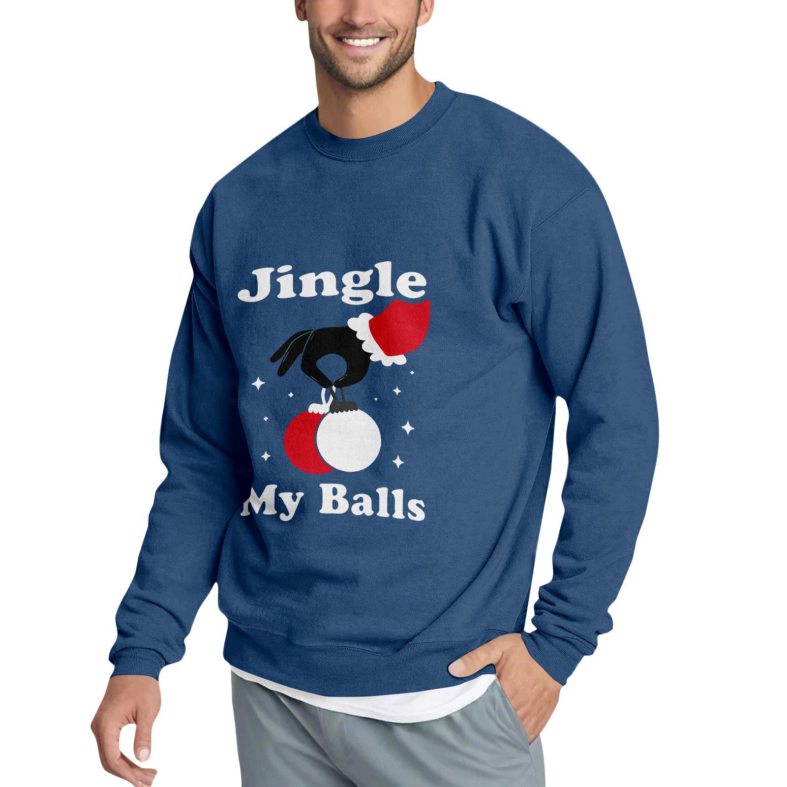 

Свободное мужское худи с рождественским принтом M