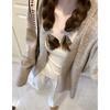 Women's High-End Oatmeal Knit Cardigan – Autumn Loose Slimming Casual Outerwear