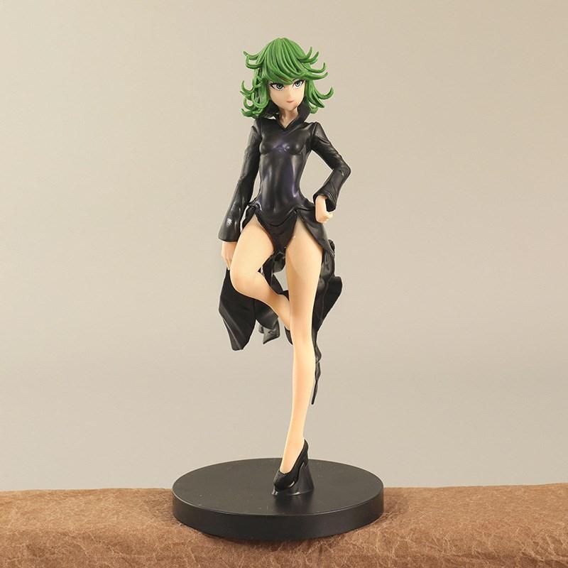 18CM Anime Figure ONE PUNCH-MAN Figure Bald Saitama Tatsumaki Standing Figure Model Plaything Static Set Desktop Ornaments PVC No box