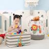 Folding Storage Basket Linen Storage Fabric Wardrobe Office Bedroom Closet Toys Laundry Basket With Handle Storage Organizer New