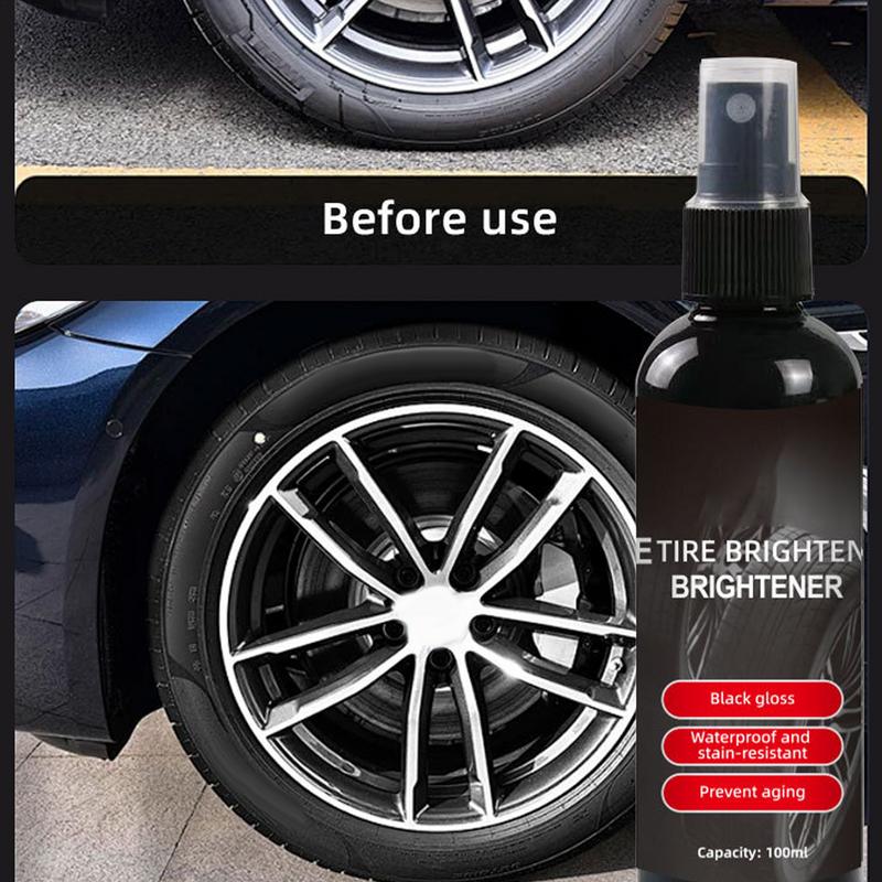 Tire Shine Spray 100ml High Shine Tire Spray Wheel Dressing Cleaner Tire Coating Tire And Wheel Care For Cars Trucks SUVs RVs