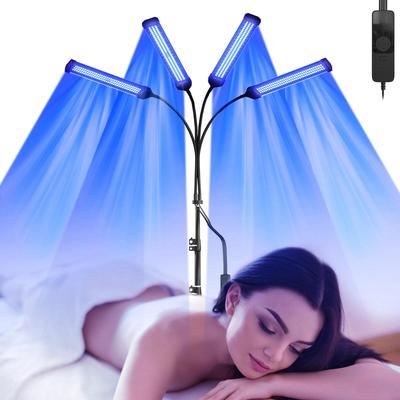 Lampada Solare Portatile per Abbronzatura Spa, Lettino Solare Full Body con Timer, 4 Luci Regolabili