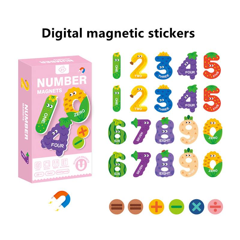 Magnetic Stickers Refrigerator Letters Cognitive Numbers Animal Matching Puzzle Game Baby Early Educational Toys For Children