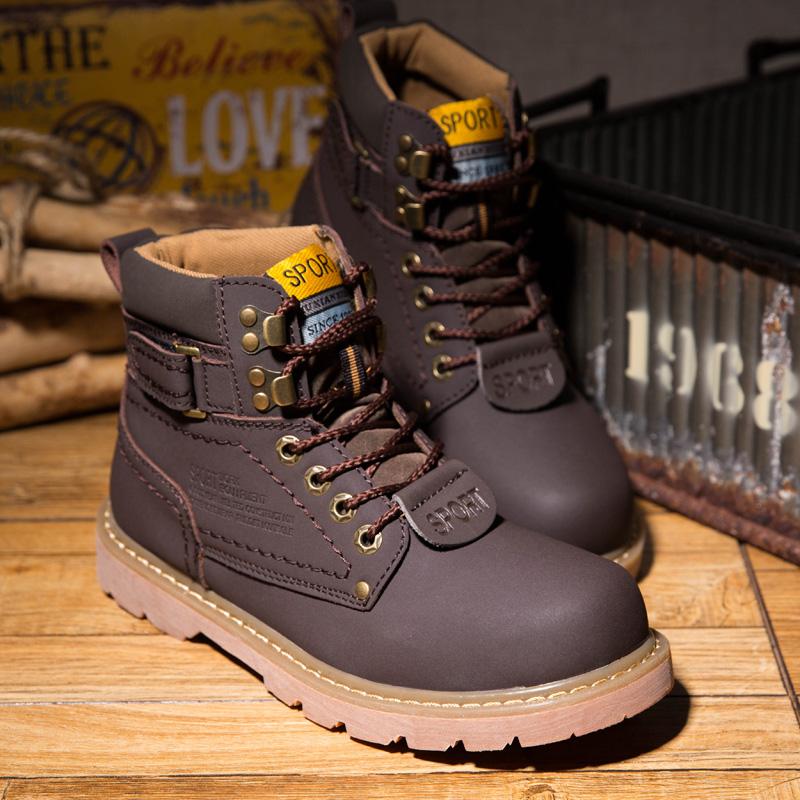 Fashion Genuine Leather Men's Winter Spring Ankle Treking Military Snow Yellow Tactical Boots Outdoor Footwear for Women Men Work Shoes