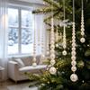 Christmas Decoration Items: 12 Pieces of Beaded Christmas Decoration Pendants for Creating Festive Atmosphere Decorations
