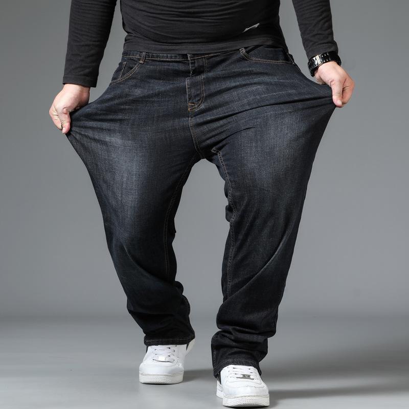 10XL Übergröße Jeans Herrenmode Herren Jeans Weite Bein Jeanshose Hosen Für Männer Arbeiten Wandern Alltagskleidung Lose Große Größe Jeans
